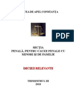 Sectia Penala - Decizii Relevante Trimestrul III 2010