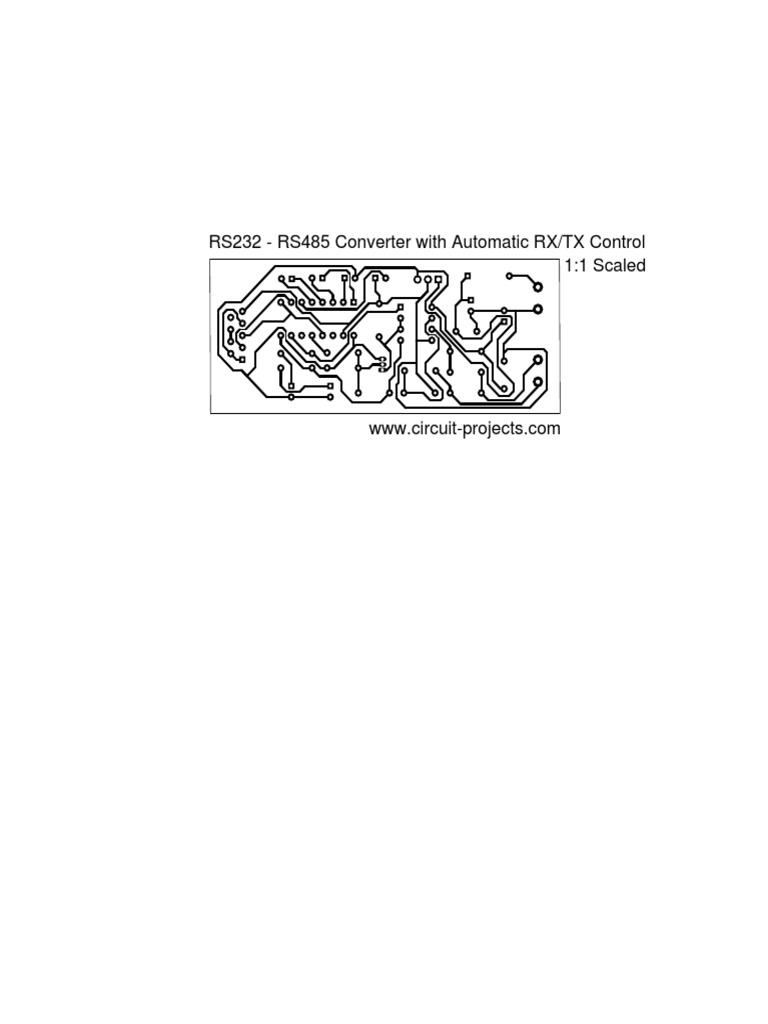 RS232 - RS485 Converter With Automatic RX/TX Control 1:1 Scaled | PDF ...