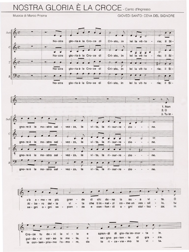 Gloria Sacerdote Per Sempre Frisina Spartito Pdf