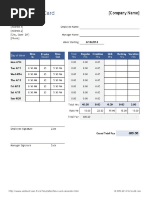 Time Card Calculator1