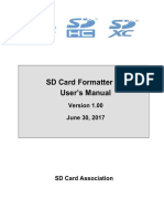 SD Card Formatter 5.0 User's Manual: June 30, 2017