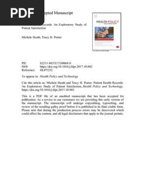Patient Health Records_ an Exploratory Study of Patient Satisfaction