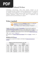 Weber | PDF | Unidades de medida | Cantidades fisicas