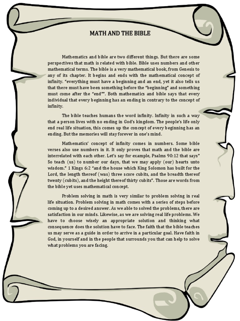 Math and The Bible | PDF | Religion & Spirituality