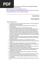 Using Microsoft Excel and Access 2016 For Accounting 5th Edition Owen Solutions Manual