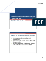 Simplex Method for Multivriable Optimization