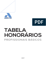 Tabela Honorários: Profissionais Básicos