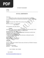 Worksheet Arithmetic