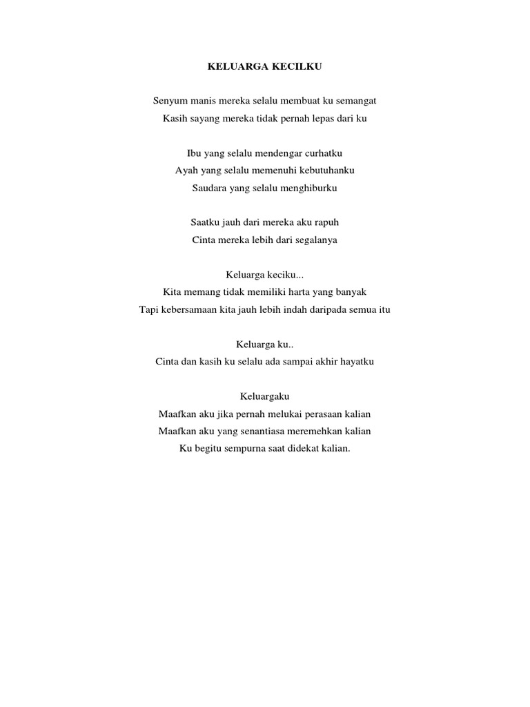 Contoh Puisi Keluarga Guru Paud