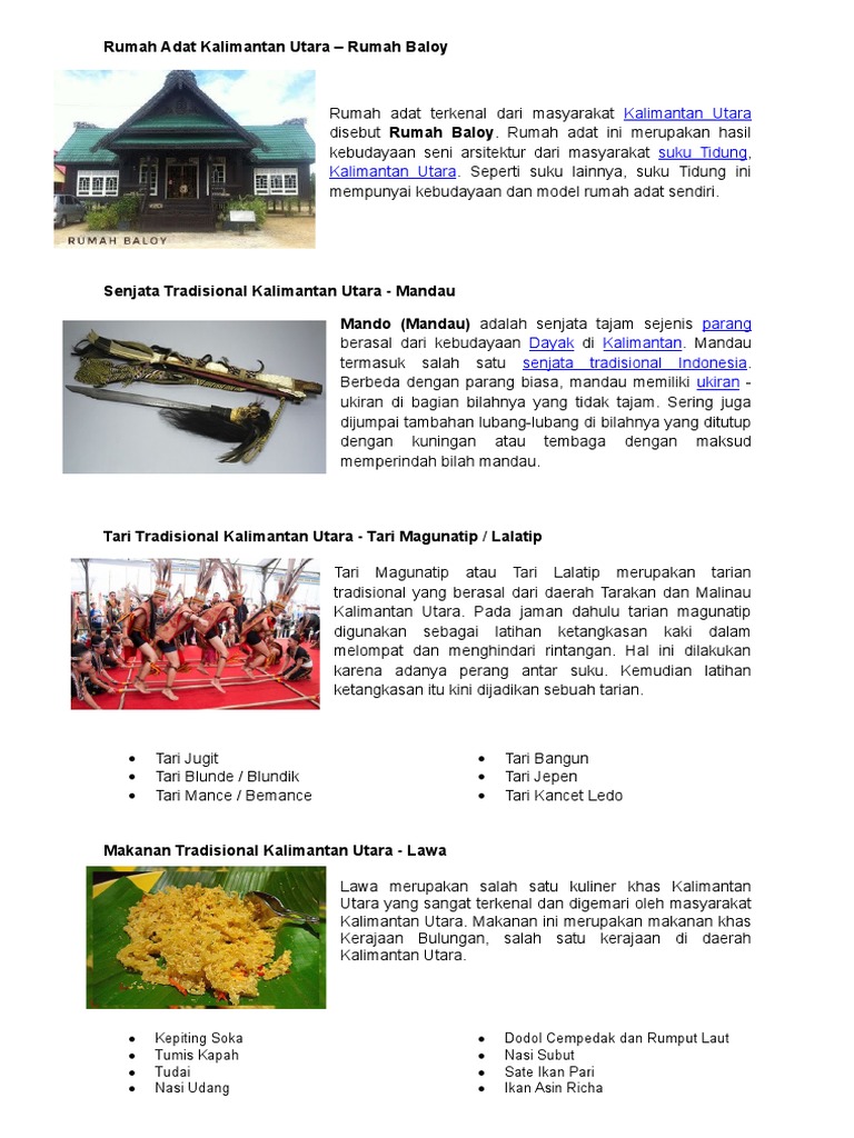 Rumah Adat Kalimantan Utara Docx
