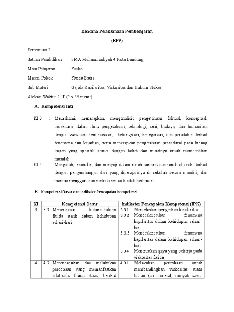 Kapilaritas dan Viskositas dalam Fisika | PDF