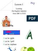 Lesson 1: Learning The English Alphabet From ABC To XYZ