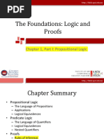 The Foundations: Logic and Proofs: Chapter 1, Part I: Propositional Logic