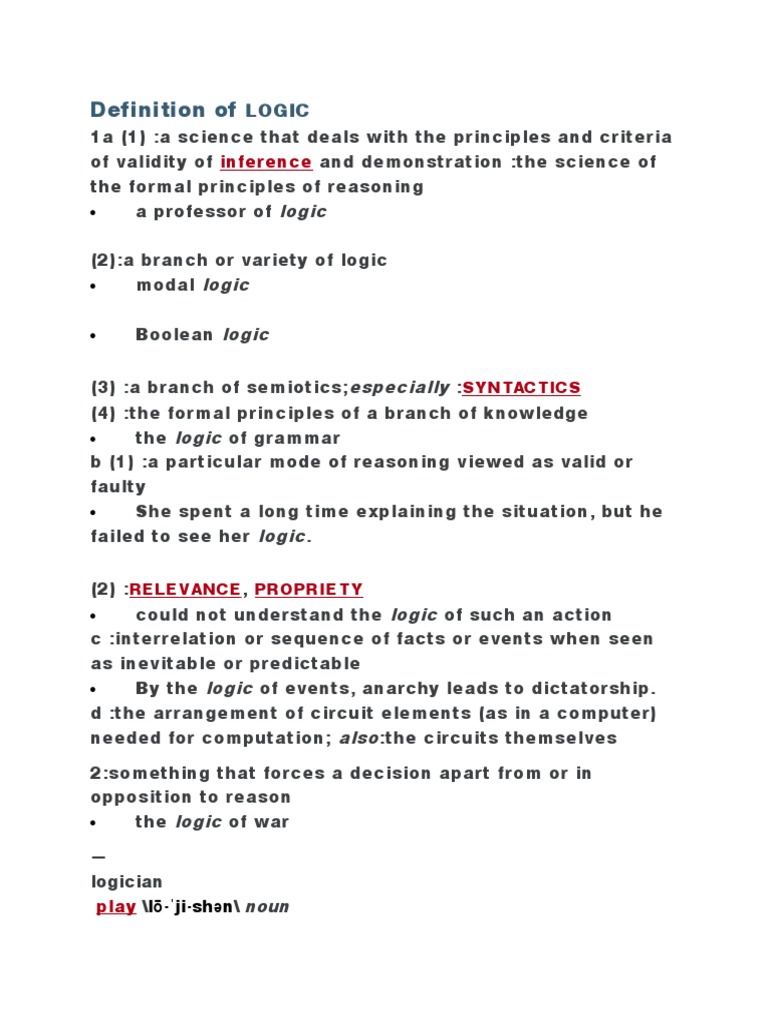 Understanding the Definition of Logic | PDF | Philosophy