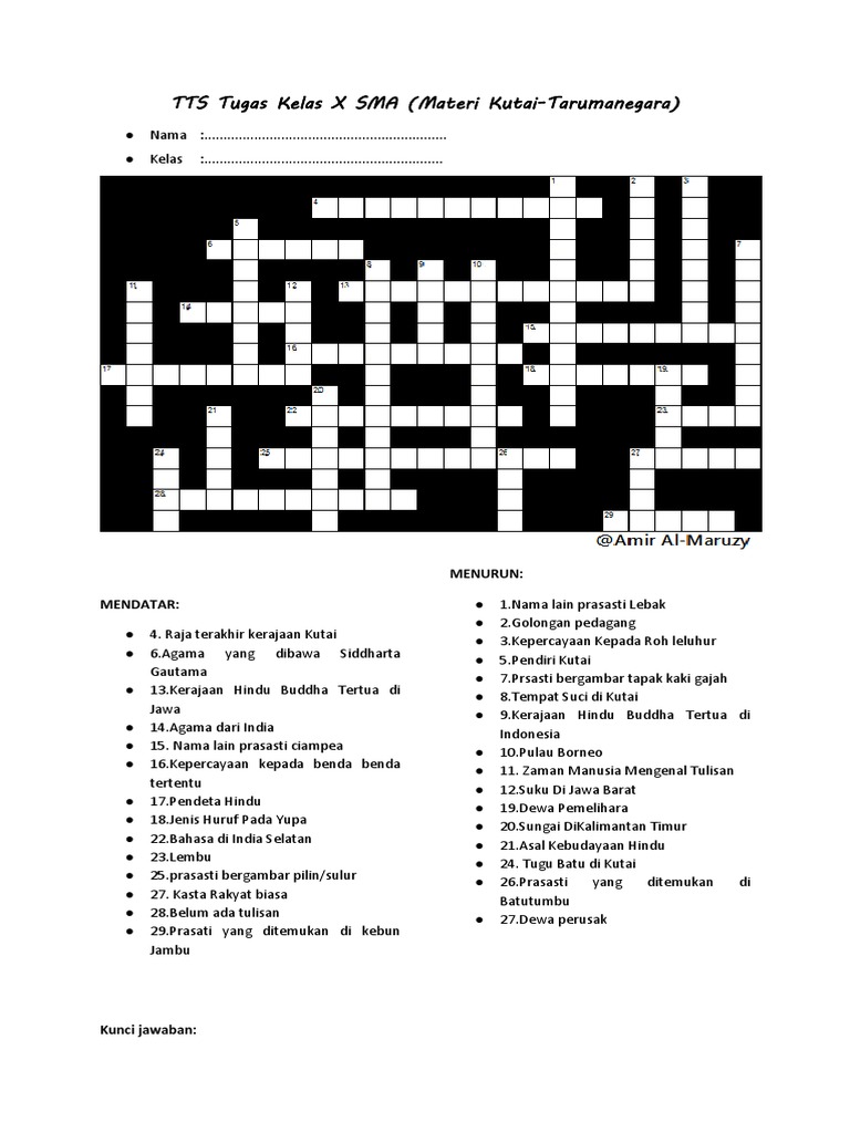 Jawaban Tts Sejarah Pdf