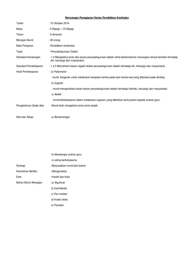Rph Pk Tahun 6 Pdf