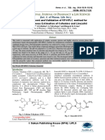 I J P L S: Development and Validation of RP-HPLC Method For Simultaneous Estimation of Cefexime and Linezolid