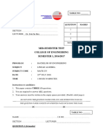 Mid-Semester Test College of Engineering SEMESTER 1, 2016/2017