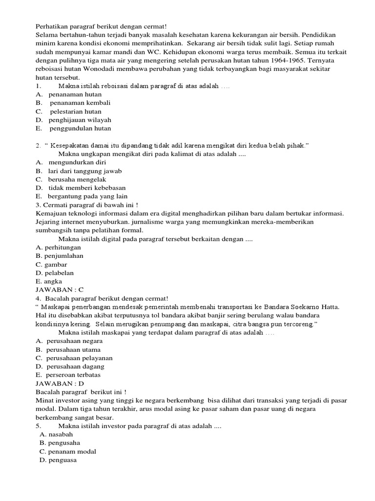 Perhatikan Paragraf Berikut Dengan Cermat | PDF
