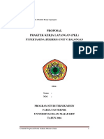 Contoh Proposal PKL Teknik Mesin