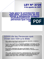 Ley 3729 protege DDHH de personas con VIH