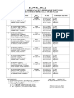 Jadwal Jaga Posko Lebaran