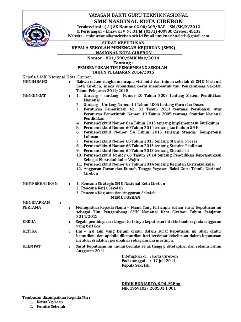 Sk Tim Pengembang Sekolahdoc