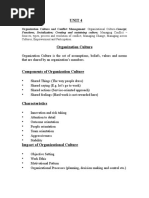 Unit 4: Organization Culture and Conflict Management: Organizational Culture-Concept