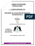 Summer Internship Programme Interim Report On Technical Analysis of Infosys Technology