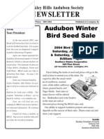 Winter 2003 Buckley Hills Audubon Society Newsletter