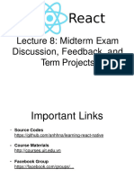 Lecture 8: Midterm Exam Discussion, Feedback, and Term Projects