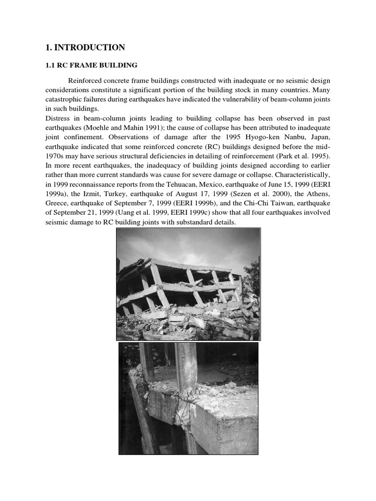 Seismic Vulnerability of RC Beam-Column Joints | PDF