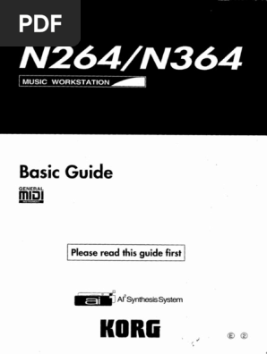 KORG N264, N364 Basic Guide Owners Manual PDF | PDF