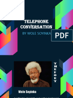 Telephone Conversation / Literary Techniques Power Point Presentation 