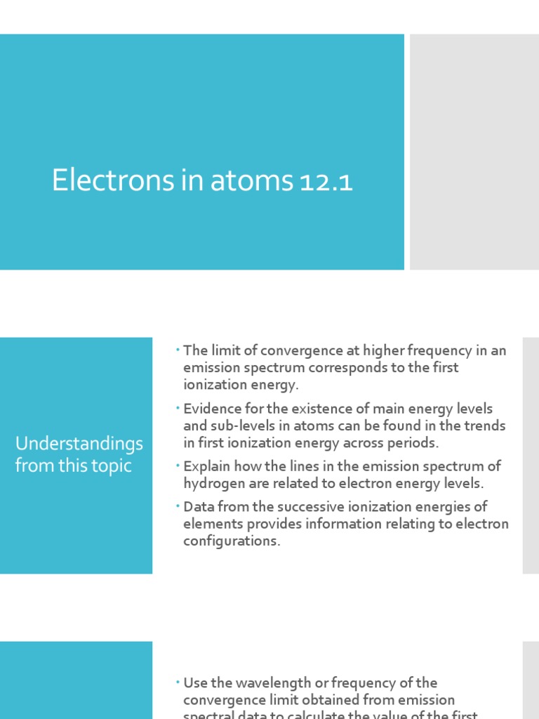 Electrons in Atoms | PDF
