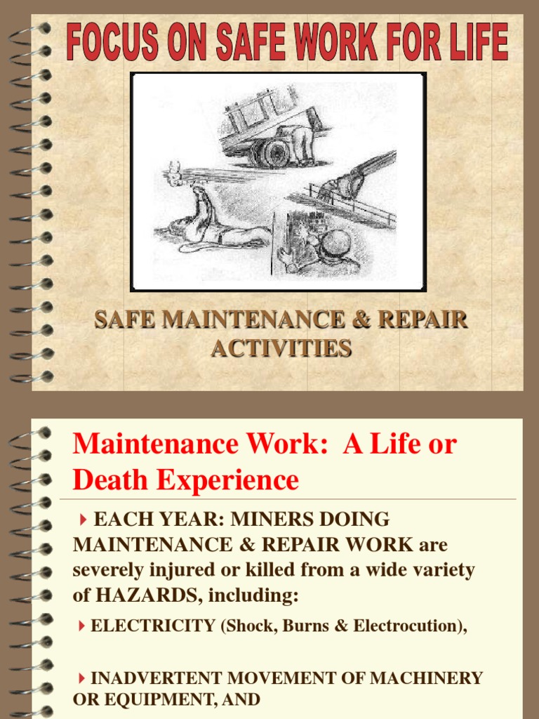 Maintenance Repair Hazards and Safety PDF Electric Shock Welding