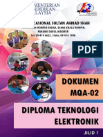 Dokumen MQA-02 Diploma Teknologi Elektronik: Kolej Vokasional Sultan Ahmad Shah