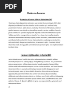 Moderated Caucus: Human Rights Crisis in Syria