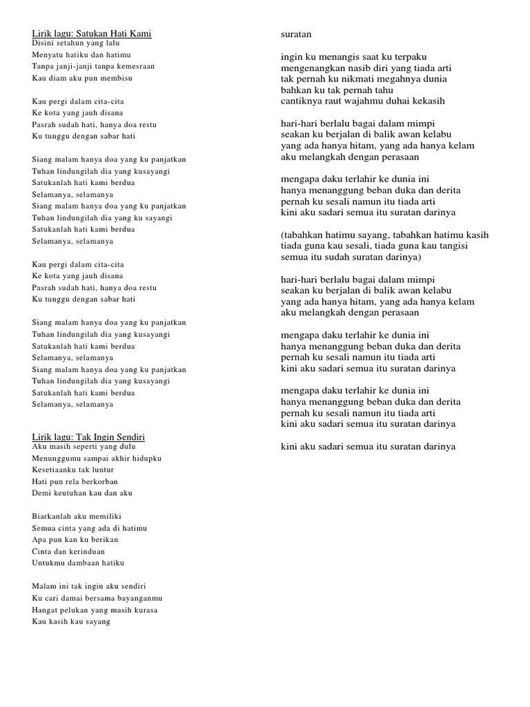 Lirik Lagu Docx