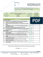 Preventive Maintenance Checklist For: Nebulizer