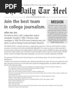 Download Daily Tar Heel Application Spring 2011 by The Daily Tar Heel SN36477584 doc pdf