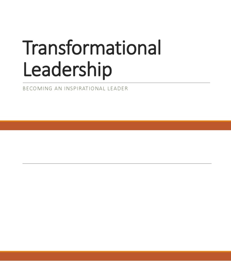 Transformational Leadership Guide | PDF