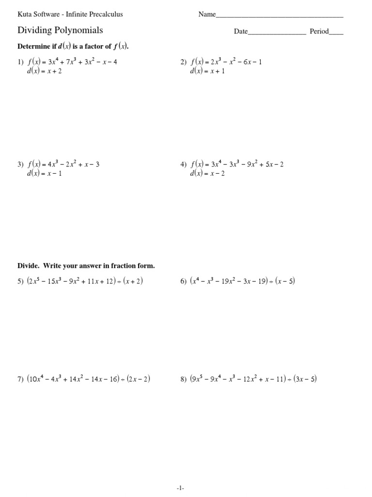 02 Dividing Polynomials 2 Applied Mathematics Theoretical Computer Science