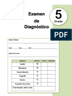 5to Grado - Examen de Diagnóstico (2017-2018)
