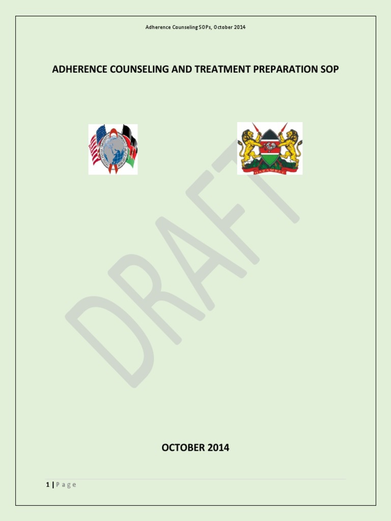 Adherence Counseling and Treatment Preparation Sop | Management Of Hiv ...