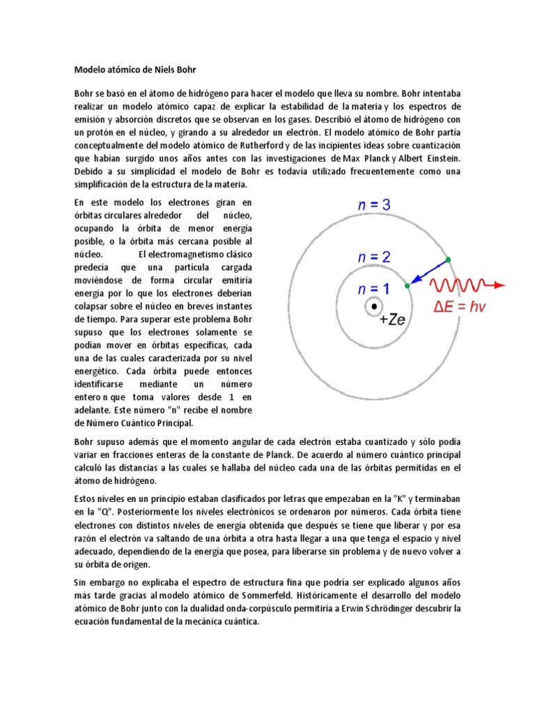 Modelo Atomico De Niels Bohr 1docx