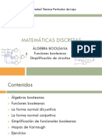 Matemáticas Discretas 1Bim Sem6 Algebra Booleana