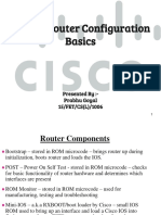 Cisco Router Configuration Basics: Presented By:-Prabhu Goyal 15/FET/CS (L) /1006