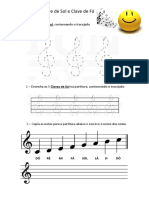 Claves de Sol e Fá: Ficha 1 de Música