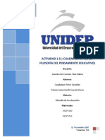 Cuadro de Datos Filosofia Del Pensamiento Educativo